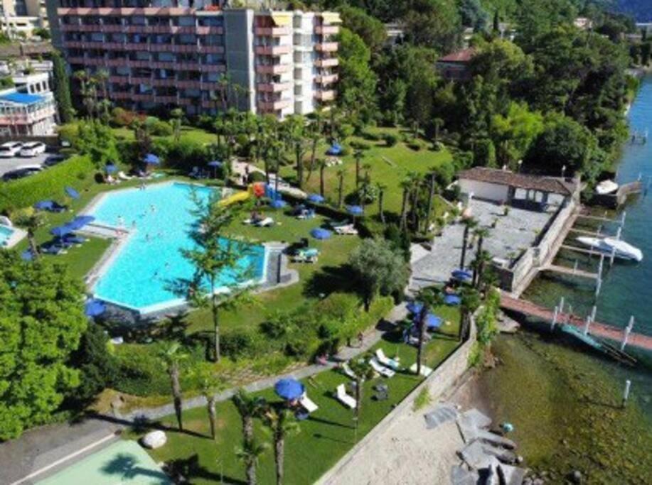 Luganersee, Pool, Strand, Parkplatz, Suite Біссоне Екстер'єр фото