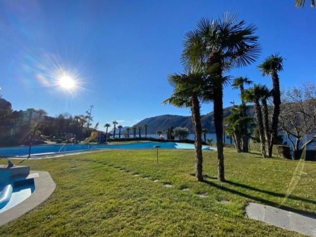 Luganersee, Pool, Strand, Parkplatz, Suite Біссоне Екстер'єр фото